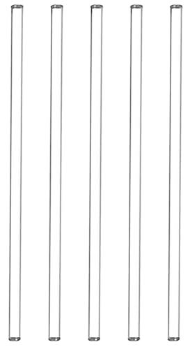 ガラス攪拌棒 5個セット 酸ガラス棒 攪拌棒 ガラス棒 両端丸型 混合ツール 科学用実験用品 研究器具 科学教育 化学 実験室 (15cm)